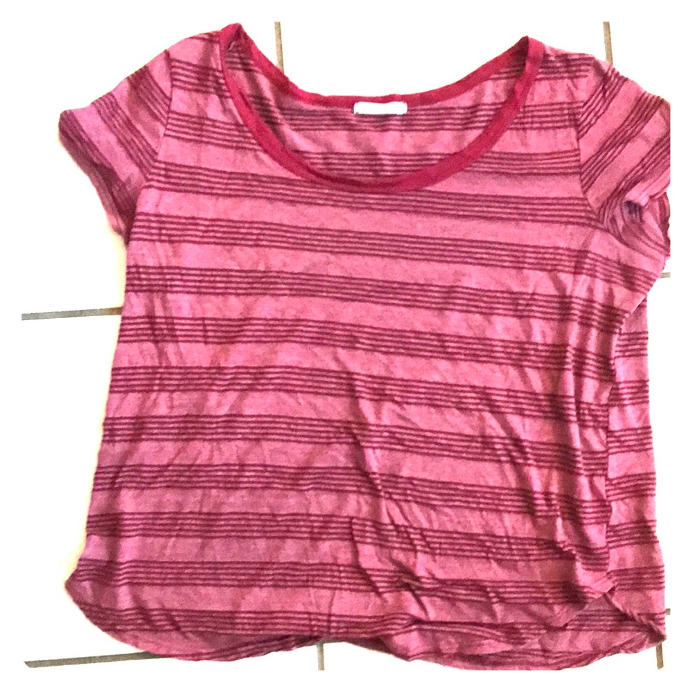 Stripped maroon top ❤️
